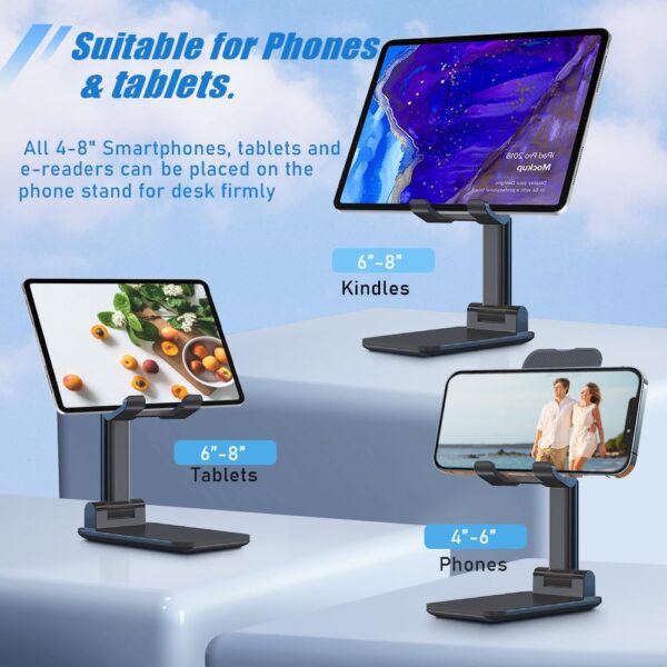 Phone Holder for Desk, MT-6 Cell Phone Stand for Desk Universal Cellphone Stand Holder - Image 3