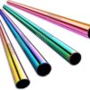 ALINK 6-Pack Stainless Steel Metal Boba Straws - Image 4