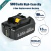 2 Pack 18V 5.0Ah BL1850B Battery Compatible with Makita 18V Batteries - Image 3