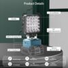 Tumemut Portable LED Work Light 48W 4800LM for Makita 18V 20V 21V Battery - Image 4