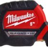 Milwaukee ‎4932464599 Premium Magnetic Tape Measure HP5Mg/27, Red/Black